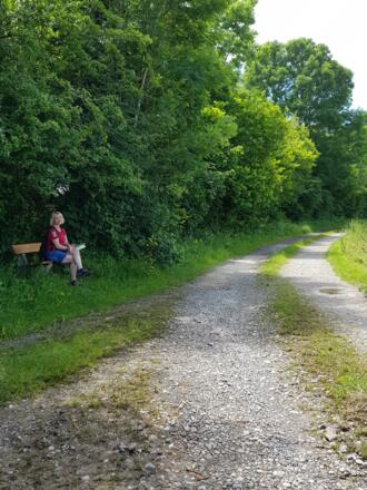 Bank mit Weitblick über Ottobeuren
