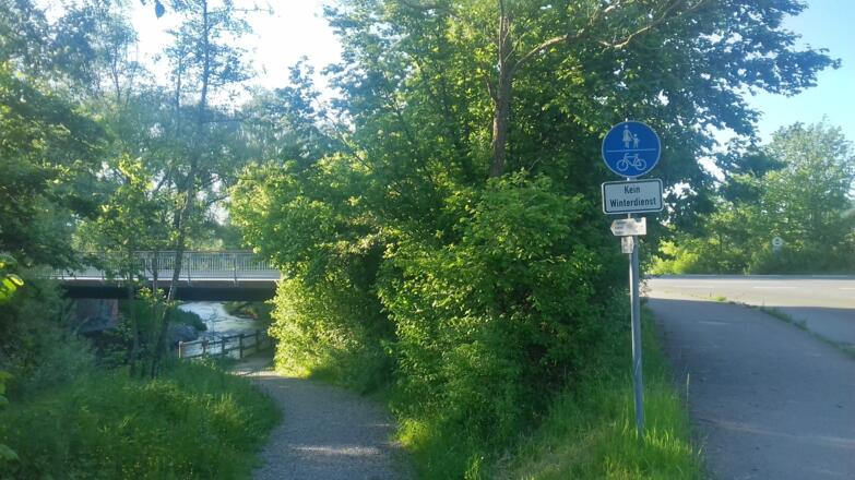 Unterführung an der Günz vorbei ins Günztal