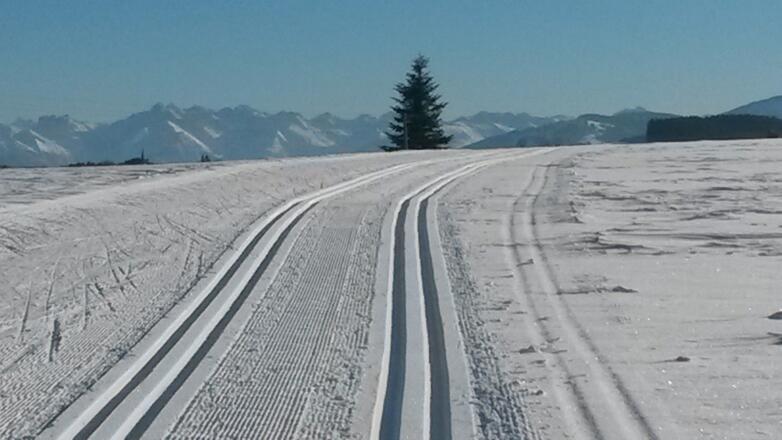 Herrliche Ausblicke auf der Loipe zwischen Ermengerst und Wagenbühl