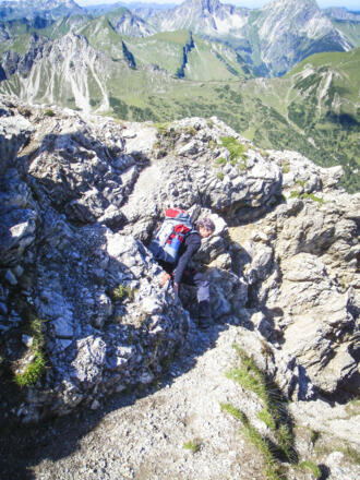 Abstieg durch den Nordgrat der Leilachspitze