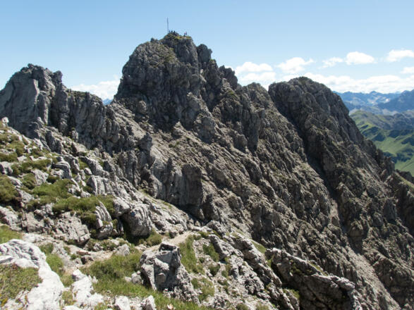 Rückblickend der ganze Rauhhorngrat