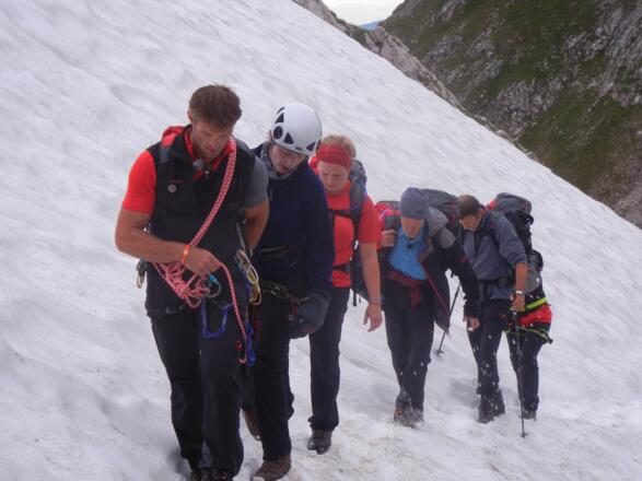 Schneefelddurchquerung