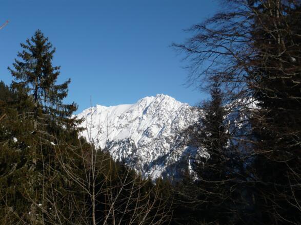 Schwarzenberghütte im Winter.