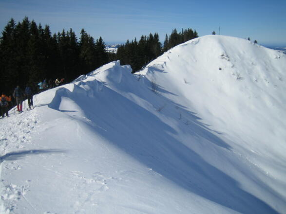 über den Grat zum Gipfel
