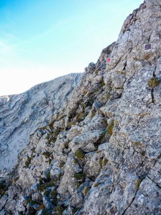 Ausgesetzte und brüchige Stelle
