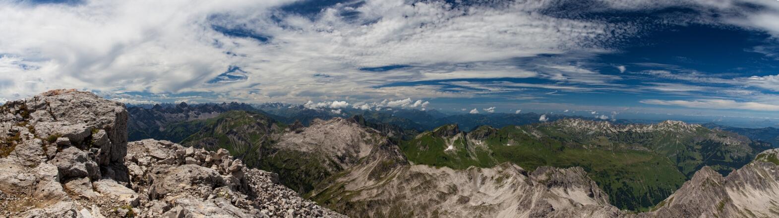 Blick vom Hochvogel Richtung Nordwesten