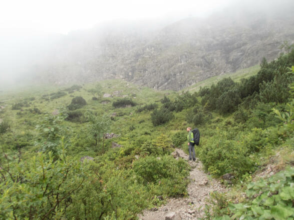 Im Aufstieg kurz vor der Steilstufe