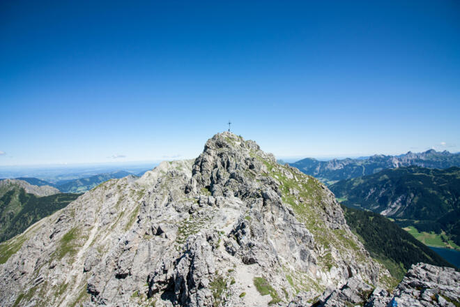 Der weitere Gratverlauf bis zum Gipfel