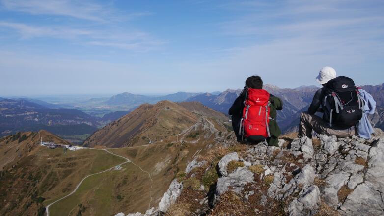 Rast am Gipfel der Walser Hammerspitze