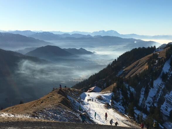 Blick vom Hochgrat nach Westen zum Säntis