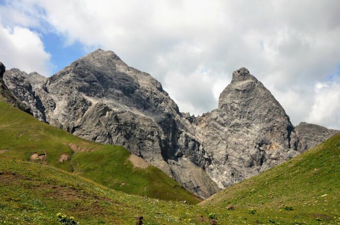 Trettach und Mädelegabel von Osten