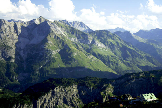 Bergpanorama um die Mindelheimer Hütte