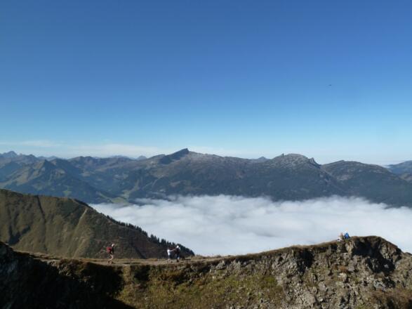 Blick auf den Hohen Ifen vom Fellhorn Gipfel