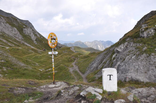 Blick vom Mädelejoch nach Bayern