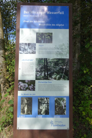 Infotafel &quot;Der Hinanger Wasserfall&quot;