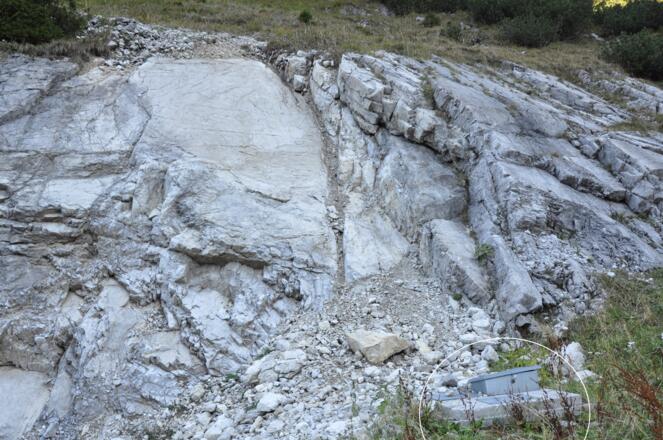 Felssturz mit Schaden