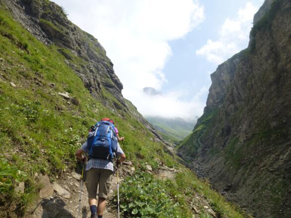 1. Etappe - in die Grasberge/Allgäuer Alpen (Sperrbachtobel)