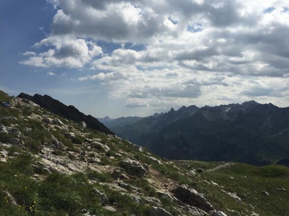 Blick von Südwesten auf die Oberstdorfer Berge