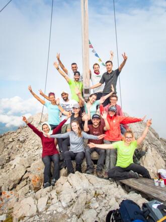 Gipfelglück an der Spitze des Großen Krottenkopf