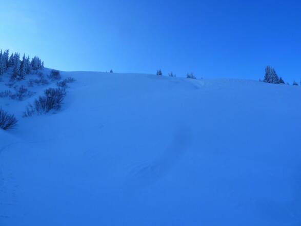 Letzter Hang im Aufstieg