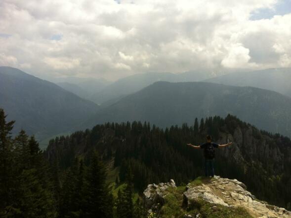 Aussicht auf halber höhe