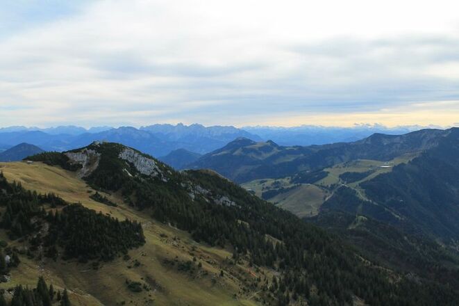 Ausblick vom Wendelstein in Richtung Süden