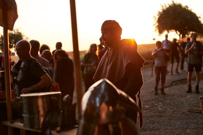 Station beim Wanderkultevent &quot;24h von Bayern&quot; 2015 an der Banneux-Kapelle