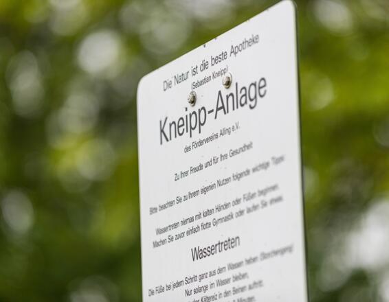 Infotafel Kneipp-Anlage in Alling