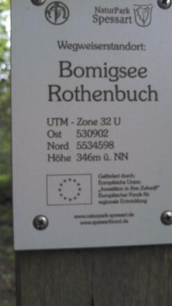Wegweiserstandort Bomigsee