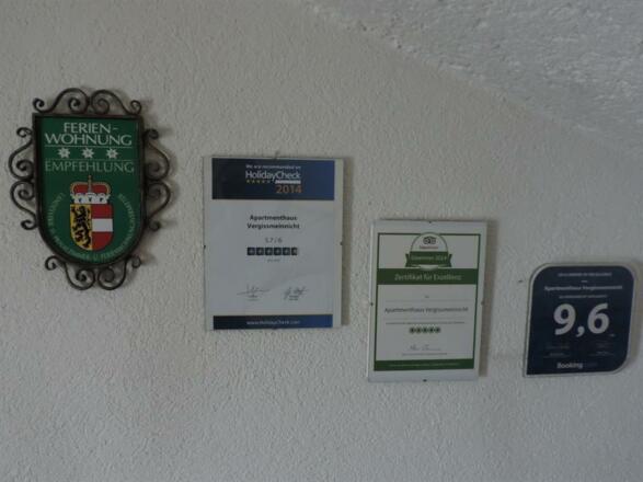 Auszeichnungen - Danke - Thanks