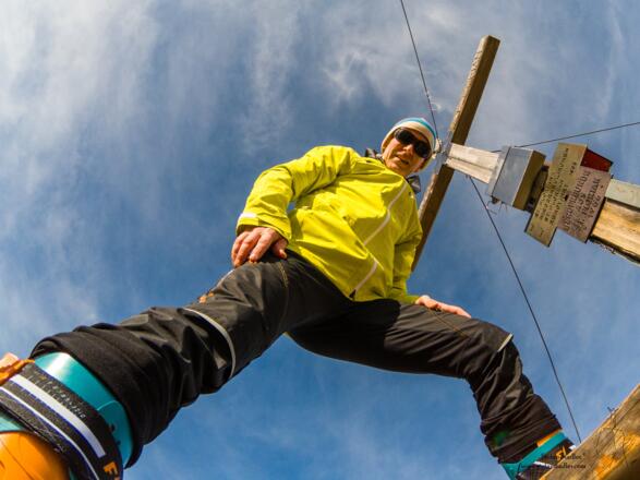 Gipfelseflie Stefan Stadler auf dem Hohen Zinken.