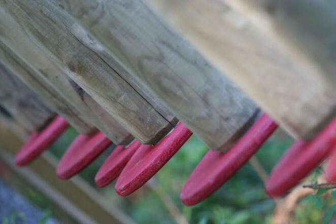 Eine Station des Waldkletterwegs