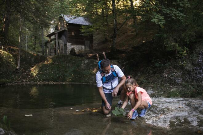 Vater und Tochter Mühle