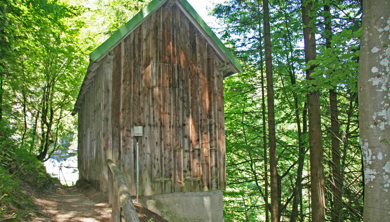 Gießenbachklamm Kiefersfelden Wasserschloss_Einlaufbauwerk in die Druckleitung