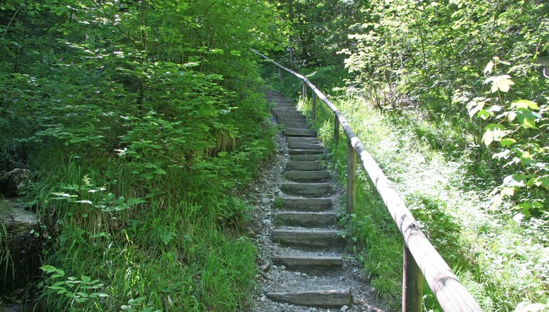 Gießenbachklamm Kiefersfelden Aufstieg 130 Stufen
