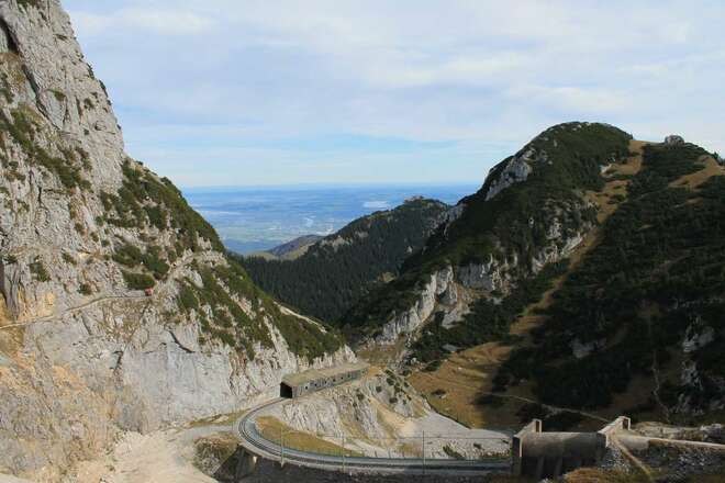 Blick zur Zahnradbahn