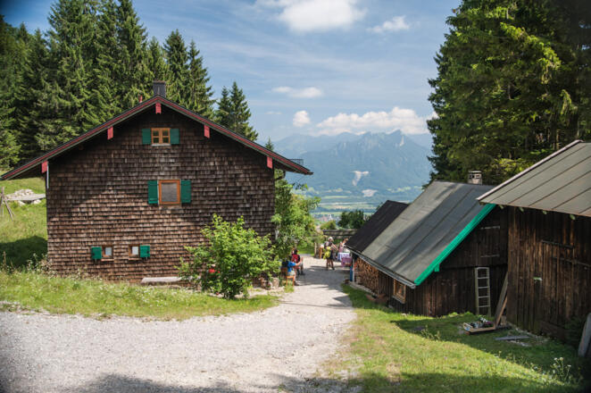 Blick auf die Breitenberghütte