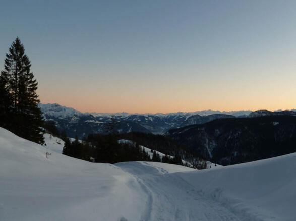 Traumhafte Aussicht am Start der Rodelbahn