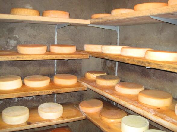 Käselager auf der Retteneggalm