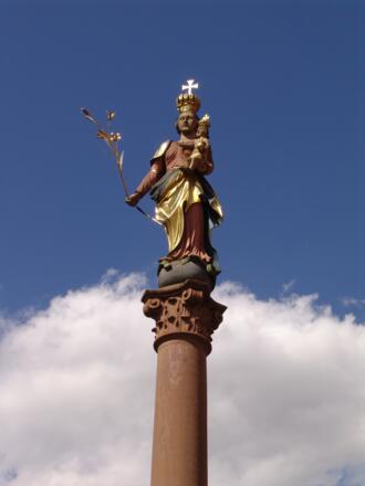 Mariensäule - Platz am Bild in Buchen (Odenwald)