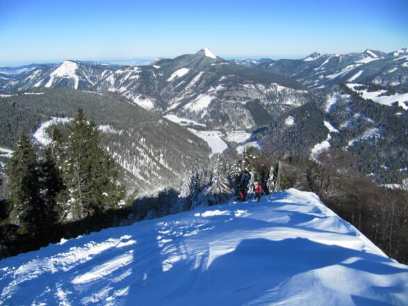 Auhofköpfel, Sicht hinunter nach Hintersee