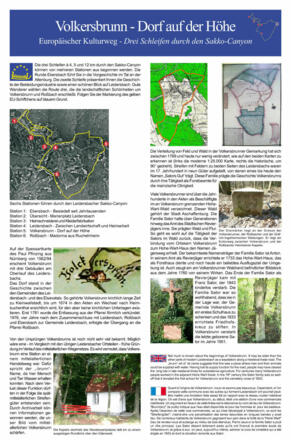 Tafel am Europäischen Kulturweg