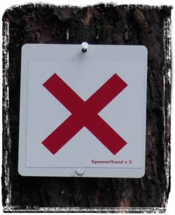 10 Markierung rotes X