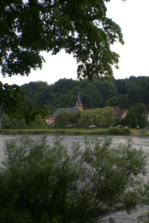 Blick auf die Kirche in Stadtprozelten