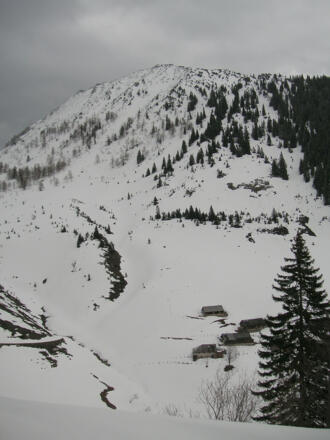 Schmalztrager über der Rinnbergalm vom Moosbergsattel