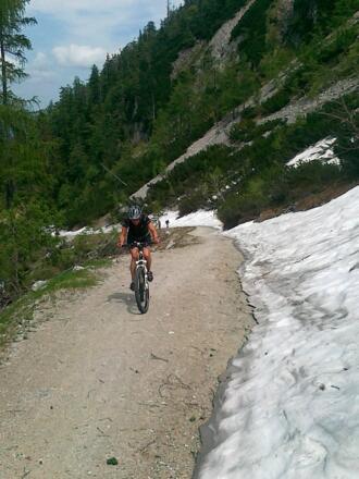 Die letzten Meter zur Gsengalmhütte.
