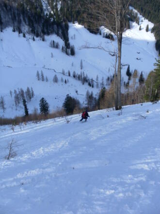 Abfahrt östlich der Rinne