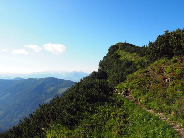 Schlussanstieg Bischofsmütze im Hintergrund