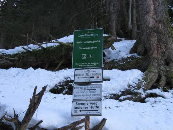 Abzweigung Sommer - Winterweg