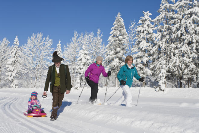 Winterwanderweg entlang der Egelseeloipe